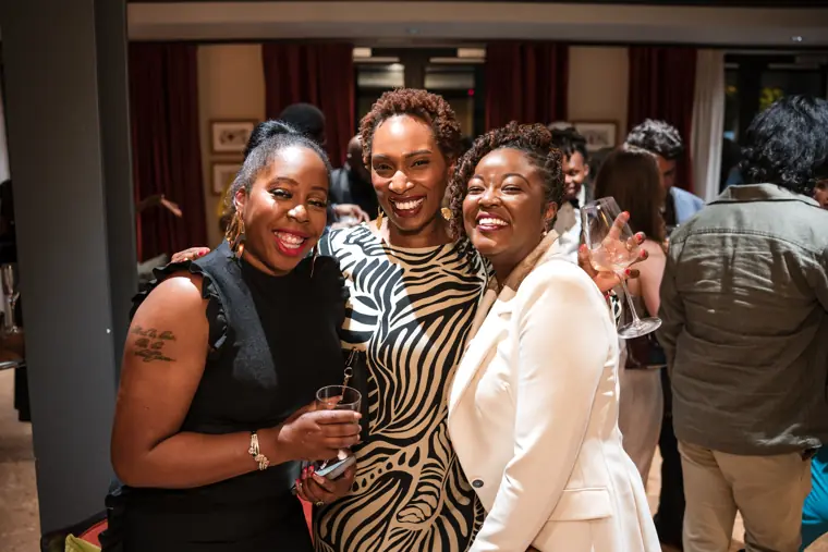 Group portrait at Izzy Obeng’s MBE celebration.