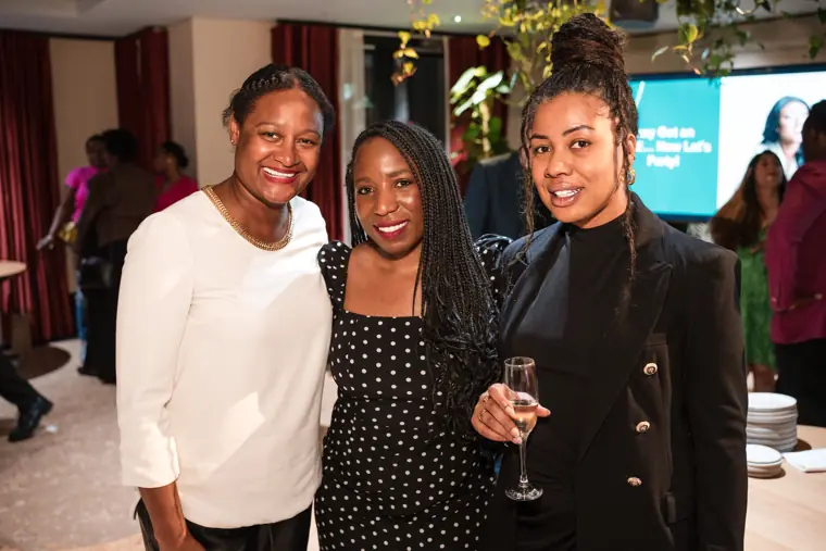 Group portrait at Izzy Obeng’s MBE celebration.
