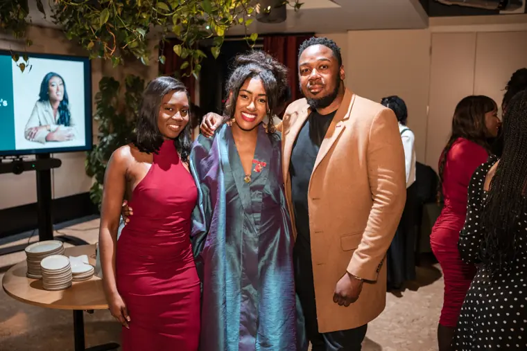 Group portrait at Izzy Obeng’s MBE celebration.