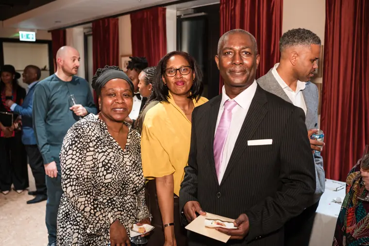 Group portrait at Izzy Obeng’s MBE celebration.