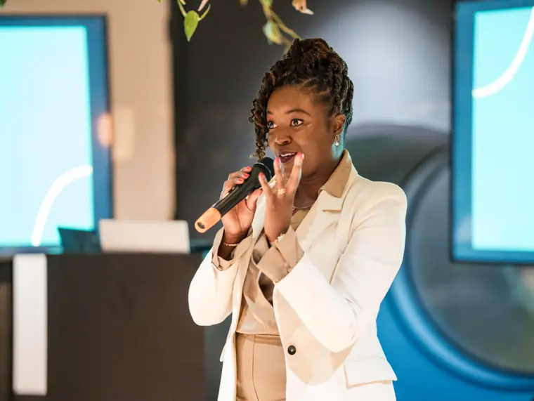 Guest speaking at the event.