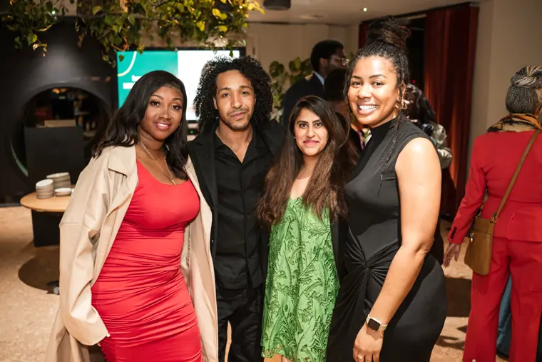 Group portrait at Izzy Obeng’s MBE celebration.