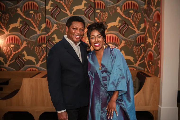 Group portrait at Izzy Obeng’s MBE celebration.