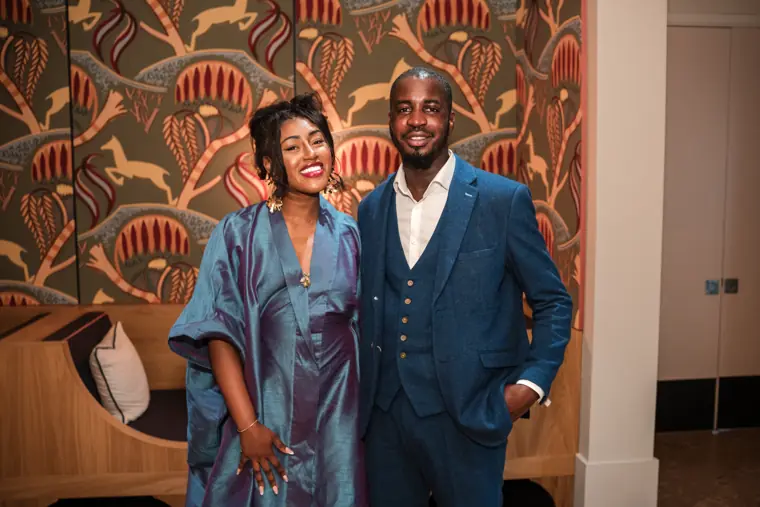 Group portrait at Izzy Obeng’s MBE celebration.