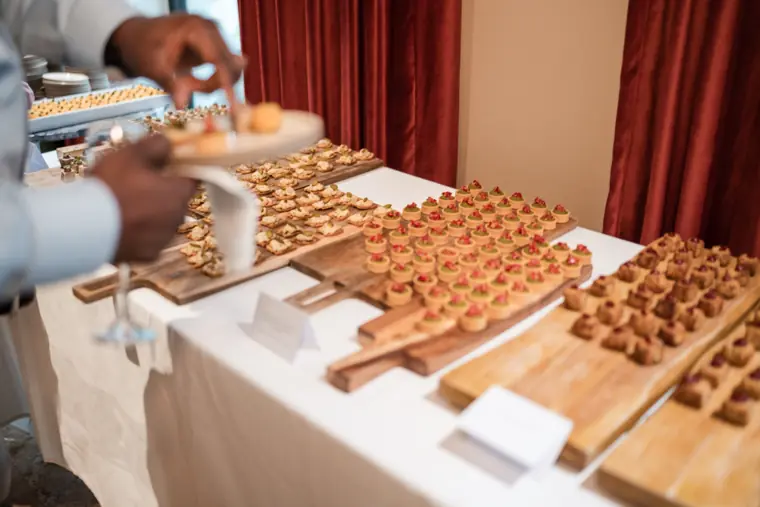Canapés served at the celebration.