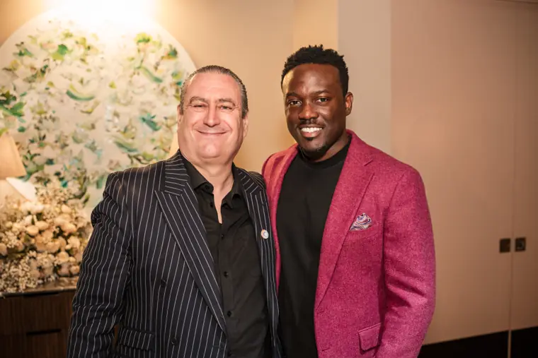 Group portrait at Izzy Obeng’s MBE celebration.