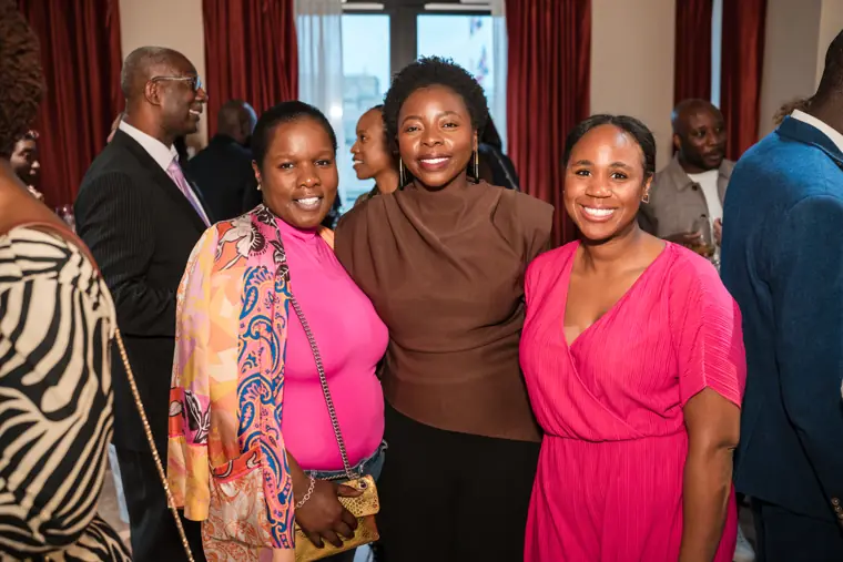 Group portrait at Izzy Obeng’s MBE celebration.