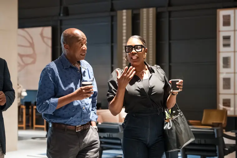 Founders and guests connecting at the showcase.