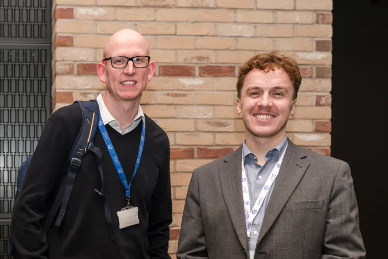 Founders and guests connecting at the showcase.