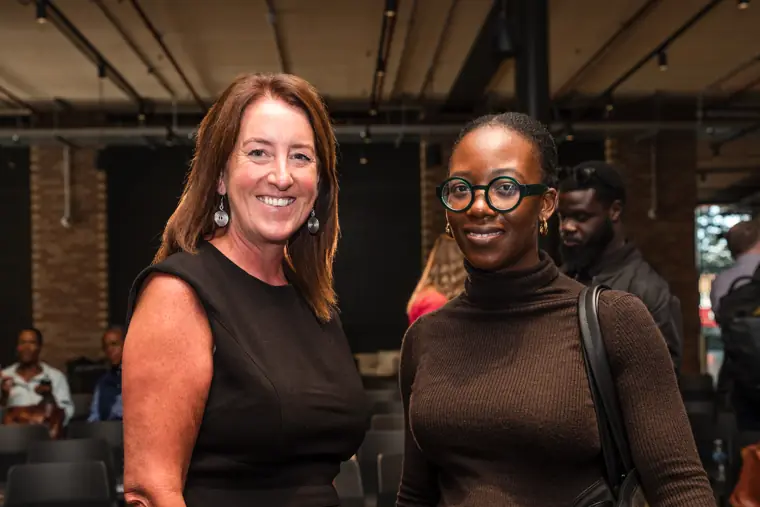 Founders and guests connecting at the showcase.