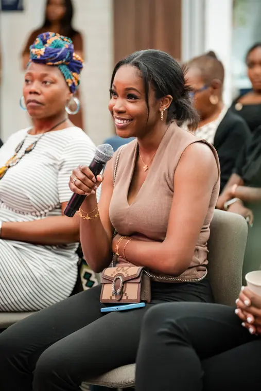 Founders listen during a presentation.