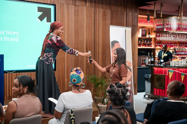 A presentation during the founder workshop.