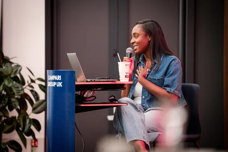 A presentation during the founder workshop.