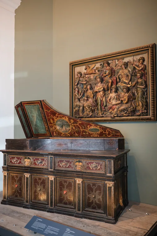 An ornate cabinet displayed in the museum gallery at the Chambers UK Awards winter edition.