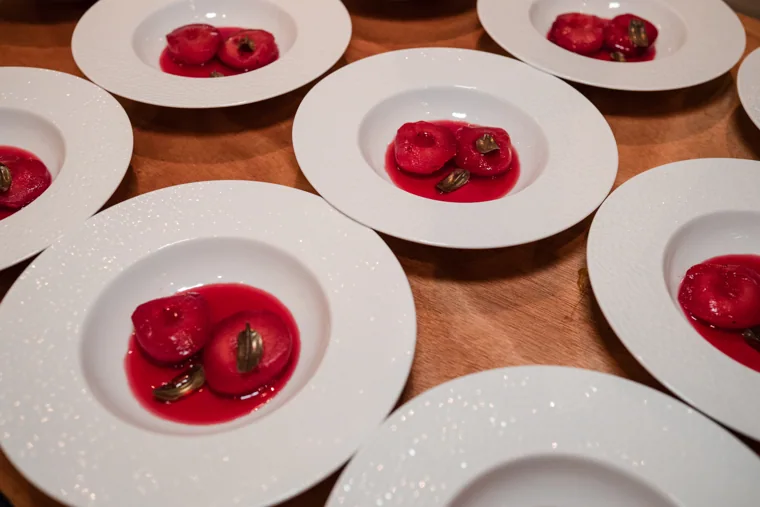 Desserts arranged for the dinner service at the Chambers UK Awards winter edition.