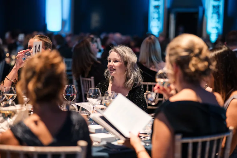 Guests following the awards programme at dinner at the Chambers UK Awards winter edition.