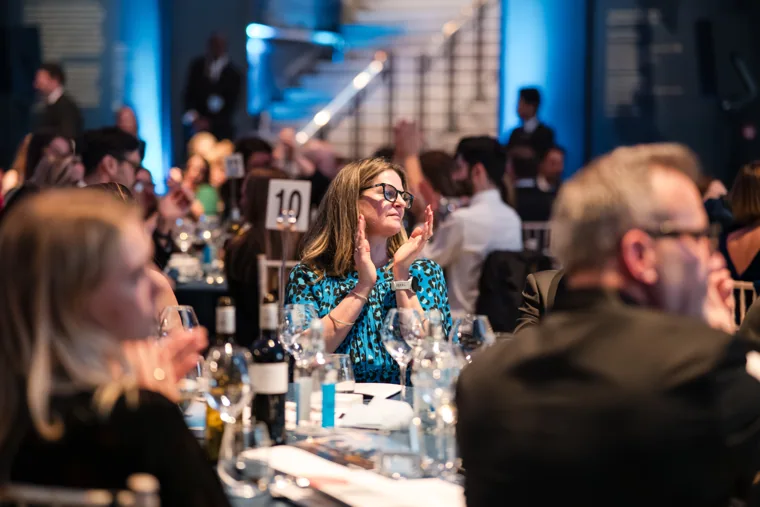 Guests reacting to the awards presentation at the Chambers UK Awards winter edition.