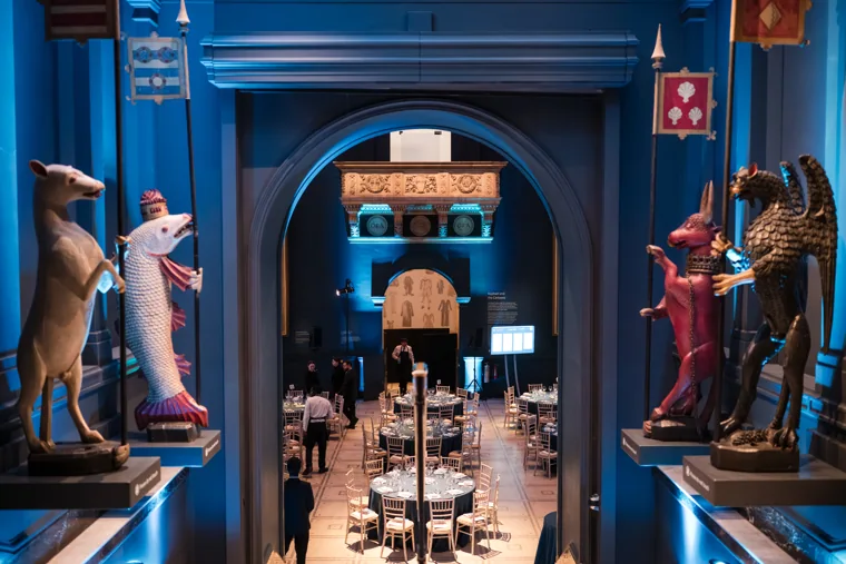 The awards venue viewed through an ornate archway at the Chambers UK Awards winter edition.